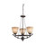 Nuvo 60-4225 CAROUSEL 3 LIGHT CHANDELIER Carousel 3 Light Chandelier with Auburn Beige Glass (Discontinued)