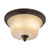 Nuvo 60-4252 FRANKLIN 3 LIGHT FLUSH DOME Franklin 3 Light Flush Dome Fixtue with Sienna Glass (Discontinued)