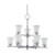 Nuvo 60-4269 TELLER 9 LIGHT CHANDELIER Teller 9 Light Two Tier Chandelier with Frosted Etched Glass (Discontinued)