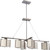 Nuvo 60-4461 PORTIA 6 LIGHT ISLAND PENDANT Portia 6 Light Island Pendant with Khaki Fabric Shades (Discontinued)