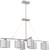 Nuvo 60-4471 PORTIA 6 LIGHT ISLAND PENDANT Portia 6 Light Oval Flush with Slate Gray Fabric Shade (Discontinued)