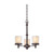 Nuvo 60-4547 DECKER 3 LIGHT CHANDELIER Decker 3 Light Chandelier with Clear and Cream Glass (Discontinued)