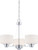 Nuvo 60-4587 SOHO 3 LIGHT CHANDELIER Soho 3 Light Chandelier with Satin White Glass (Discontinued)