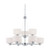Nuvo 60-4589 SOHO 9 LIGHT CHANDELIER Soho 9 Light Chandelier with Satin White Glass (Discontinued)