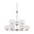 Nuvo 60-4589 SOHO 9 LIGHT CHANDELIER Soho 9 Light Chandelier with Satin White Glass (Discontinued)