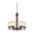 Nuvo 60-4605 WRIGHT 6 LIGHT CHANDELIER Wright 6 Light Chandelier with Amaretto Glass (Discontinued)