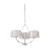 Nuvo 60-4624 HARLOW 3 LIGHT CHANDELIER Harlow 3 Light Chandelier with Slate Gray Fabric Shades (Discontinued)