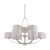 Nuvo 60-4630 HARLOW 9 LIGHT CHANDELIER Harlow 9 Light Chandelier with Slate Gray Fabric Shades (Discontinued)