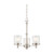 Nuvo 60-4647 DECKER 3 LIGHT CHANDELIER Decker 3 Light Chandelier with Clear and Frosted Glass (Discontinued)