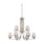 Nuvo 60-4689 FUSION 9 LIGHT CHANDELIER Fusion 9 Light Chandelier with Frosted Glass (Discontinued)