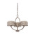 Nuvo 60-4724 HARLOW 3 LIGHT CHANDELIER Harlow 3 Light Chandelier with Khaki Fabric Shades (Discontinued)