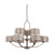 Nuvo 60-4730 HARLOW 9 LIGHT CHANDELIER Harlow 9 Light Chandelier with Khaki Fabric Shades (Discontinued)
