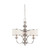 Nuvo 60-4734 CANDICE 3 LIGHT CHANDELIER Candice 3 Light Chandelier with Pleated White Shades (Discontinued)