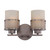 Nuvo 60-4782 FUSION 2 LIGHT VANITY Fusion 2 Light Vanity Fixture with Russet Glass (Discontinued)