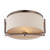 Nuvo 60-4861 GEMINI 2 LIGHT FLUSH DOME Gemini 2 Light Flush Dome Fixture with Khaki Fabric Shade (Discontinued)