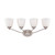 Nuvo 60-5054 PATTON ES 4 LIGHT VANITY Patton ES 4 Light Vanity Fixture with Frosted Glass (4) 13W GU24 Lamps Included (Discontinued)