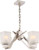 Nuvo 60-5091 TIMONE 4 LIGHT CHANDELIER Timone 4 Light Pendant with Etched Sandstone Glass Polished Nickel Finish (Discontinued)
