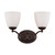 Nuvo 60-5152 PATTON ES 2 LIGHT VANITY Patton ES 2 Light Vanity Fixture with Frosted Glass (2) 13W GU24 Lamps Included (Discontinued)
