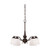 Nuvo 60-5163 PATTON ES 5 LT CHANDELIER/DOWN Patton ES 5 Light Chandelier (Arms Down) with Frosted Glass (5) 13W GU24 Lamps Included (Discontinued)