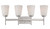 Nuvo 60-5214 BENSON 4 LIGHT VANITY Benson 4 Light Vanity Fixture with Satin White Glass (Discontinued)