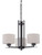 Nuvo 60-5306 PARALLEL 3 LIGHT CHANDELIER Parallel 3 Light Chandelier with Etched Opal Glass (Discontinued)