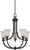 Nuvo 60-5315 MONROE 5 LT CHANDELIER Monroe 5 Light Chandelier with Frosted Ribbed Glass (Discontinued)