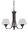 Nuvo 60-5324 LUDLOW 3 LIGHT CHANDELEIR Ludlow 3 Light Chandelier with Satin White Glass (Discontinued)