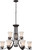 Nuvo 60-5589 NEVAL 9 LT- 2 TIER CHANDELIER Neval 9 Light 2 Tier Chandelier with Satin White Glass (Discontinued)
