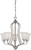 Nuvo 60-5595 ELIZABETH - 5 LT CHANDELIER Elizabeth 5 Light Chandelier with Frosted Glass (Discontinued)