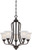 Nuvo 60-5695 ELIZABETH - 5 LT CHANDELIER Elizabeth 5 Light Chandelier with Frosted Glass (Discontinued)