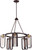 Nuvo 60-5786 BANDIT 5 LIGHT HANGING FIXTURE Bandit 5 Light Hanging Fixture Russet Bronze with Vintage Brass Accents Finish (Discontinued)