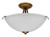 Nuvo 60-5816 DILLARD 2 LT SEMI FLUSH Dillard 2 Light Semi-Flush Fixture with White Glass (Discontinued)