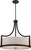 Nuvo 60-5886 MEADOW 4 LIGHT PENDANT Meadow 4 Light Pendant with White Fabric Shade Russet Bronze Finish (Discontinued)