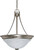 Nuvo 60-590 TRIUMPH 3 LT 16" PENDANT Triumph 3 Light 16 in. Pendant (Convertible) with Sculptured Glass Shades (Discontinued)