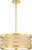 Nuvo 60-5964 3 LIGHT - 18" PENDANT Filigree 3 Light Pendant Natural Brass Finish Beige Linen Fabric Shade (Discontinued)