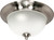 Nuvo 60-618 PALLADIUM 2LT 14" FLUSH FIXTRE Palladium 2 Light 14 in. Flush Mount with Satin Frosted Glass Shades (Discontinued)