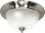 Nuvo 60-619 PALLADIUM 3LT 16" FLUSH FIXTRE Palladium 3 Light 16 in. Flush Mount with Satin Frosted Glass Shades (Discontinued)