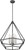 Nuvo 60-6261 ORIN 4 LIGHT PENDANT Orin 4 Light Pendant Fixture Iron Black with Brushed Nickel Accents Finish (Discontinued)