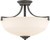 Nuvo 60-6369 CHESTER - 2 LIGHT SEMI FLUSH Chester 2 Light Semi-Flush Fixture Iron Black Finish (Discontinued)
