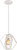 Nuvo 60-6395 ZEN 1 LIGHT 10 IN PENDANT Zen 1 Light 10 in. Pendant White Finish (Discontinued)