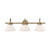 Nuvo 60-6803 EFFIE 3 LIGHT VANITY Effie 3 Light Vanity Vintage Brass Finish with Etched Opal Glass (Discontinued)
