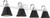 Nuvo 62-1474 BETTE LED 4 LIGHT VANITY Bette 4 Light LED Vanity Polished Nickel Finish with Matte Black Metal Shade (Discontinued)
