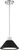 Nuvo 62-1475 BETTE LED 1 LIGHT MINI PENDANT Bette 1 Light LED Mini Pendant Polished Nickel Finish with Matte Black Metal Shade (Discontinued)
