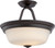 Nuvo 62-374 CALVIN 2 LT LED SEMI FLUSH Calvin 2 Light Semi-Flush with Satin White Glass LED Omni Included (Discontinued)