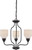 Nuvo 62-399 KIRK 3 LT CHNDLR / OMNI LED Kirk 3 Light Chandelier with Satin White Glass LED Omni Included (Discontinued)