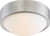 Nuvo 62-772 PERK 9" LED FLUSH Perk 9 in. LED Flush with White Glass Brushed Nickel Finish (Discontinued)