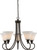 Nuvo 62-905 TESS 5 LIGHT LED CHANDELIER Tess 5-Light Chandelier Aged Bronze Finish (Discontinued)
