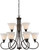 Nuvo 62-910 TESS 9 LIGHT 2 TIER CHANDELIER Tess 9 Light Chandelier Aged Bronze Finish (Discontinued)