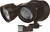 Nuvo 65-094 LED DUAL HEAD SECURITY LT LED Security Light Dual Head Motion Sensor Included Bronze Finish 4000K 2000 Lumens (Discontinued)