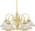 Nuvo SF76-281 5 LIGHT 22" CHANDELIER 5 Light - 22" - Chandelier - with Clear Ribbed Shades (Discontinued)
